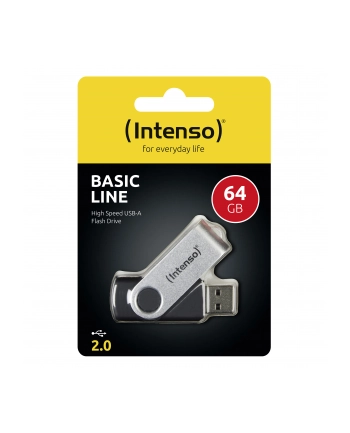 Intenso Basic Line 64GB, USB flash drive (silver / black, USB-A 2.0)