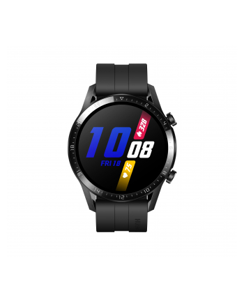 Huawei Watch GT2 46mm sport watch (black, Bracelet: Matte Black, fluorine rubber)