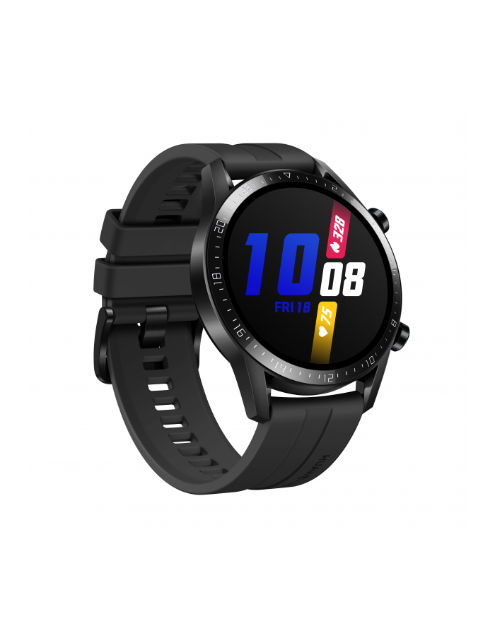 Huawei Watch GT2 46mm sport watch (black, Bracelet: Matte Black, fluorine rubber) główny