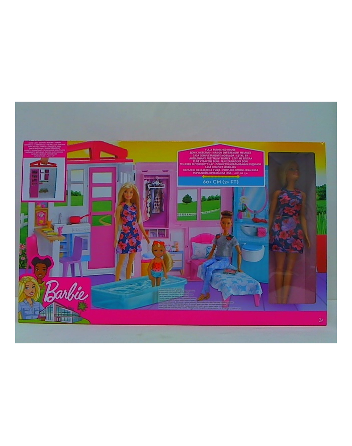 mattel Barbie przytulny domek + lalka FXG55 główny
