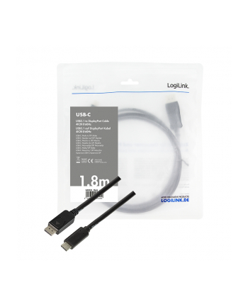 logilink Kabel USB 3.2 Gen 1 x 1 USB-C do DisplayPort 1.2, dł.1.8m