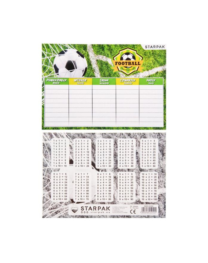 Plan lekcji FOOTBALL p25 Starpak główny