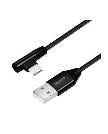 logilink Kabel USB 2.0 A męski do USB-C męski, kątowy, 0.3m