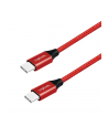 logilink Kabel USB 2.0 USB-C do USB-C męski, długość 1m Czerwony - nr 1