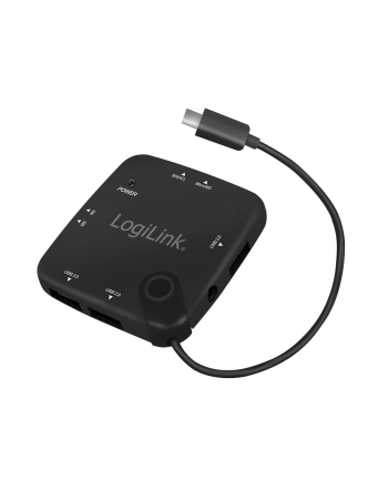 logilink Hub USB 2.0, 3 porty, z czytnikiem kart, OTG, Micro-USB, Android