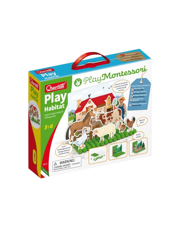quercetti Montessori Play Układanka magnetyczna Zabawa ze środowiskiem 0621 główny