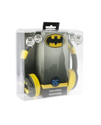 globix Słuchawki dla dzieci Batman czarno-żółte z logo DC0349