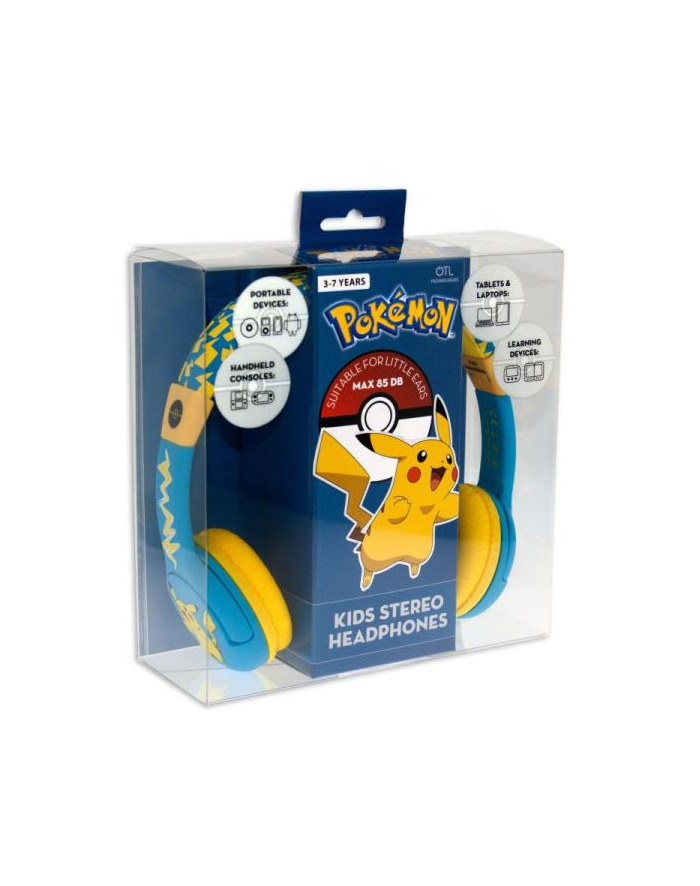 globix Słuchawki dla dzieci Pokemon Pikatchu niebiesko-żólte PK0444 główny