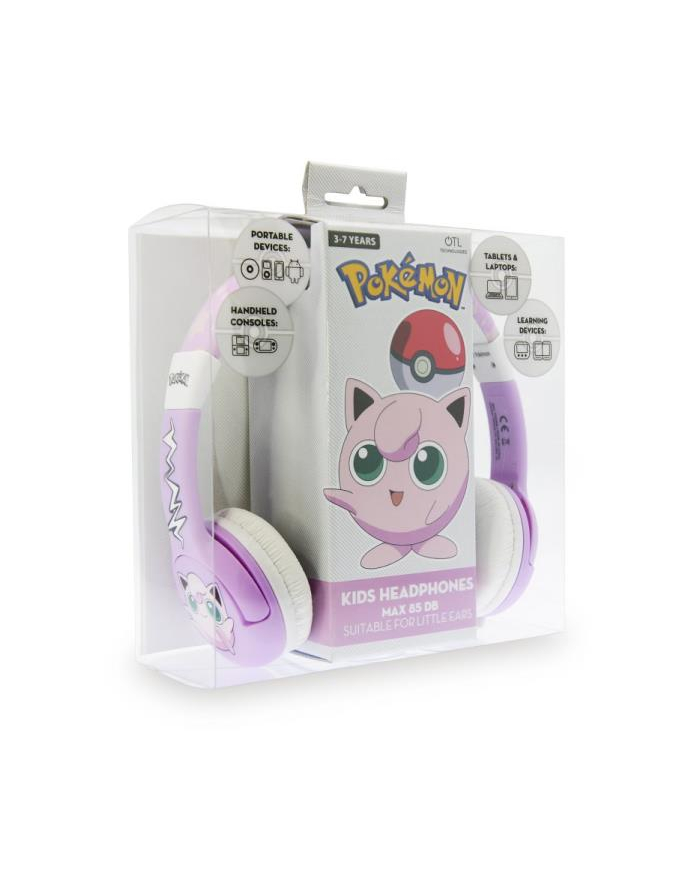 globix Słuchawki dla dzieci Pokemon Jiglypuff różowe PK0568 główny