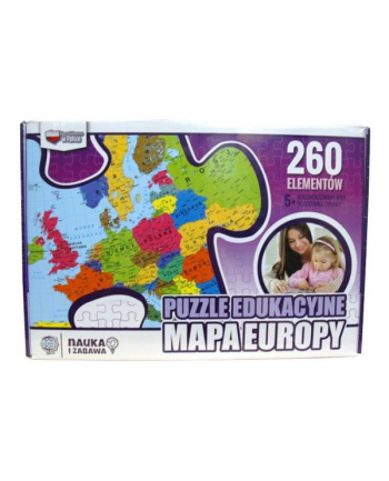 Puzzle 260el Mapa Europy edukacyjne ZACHEM 7149