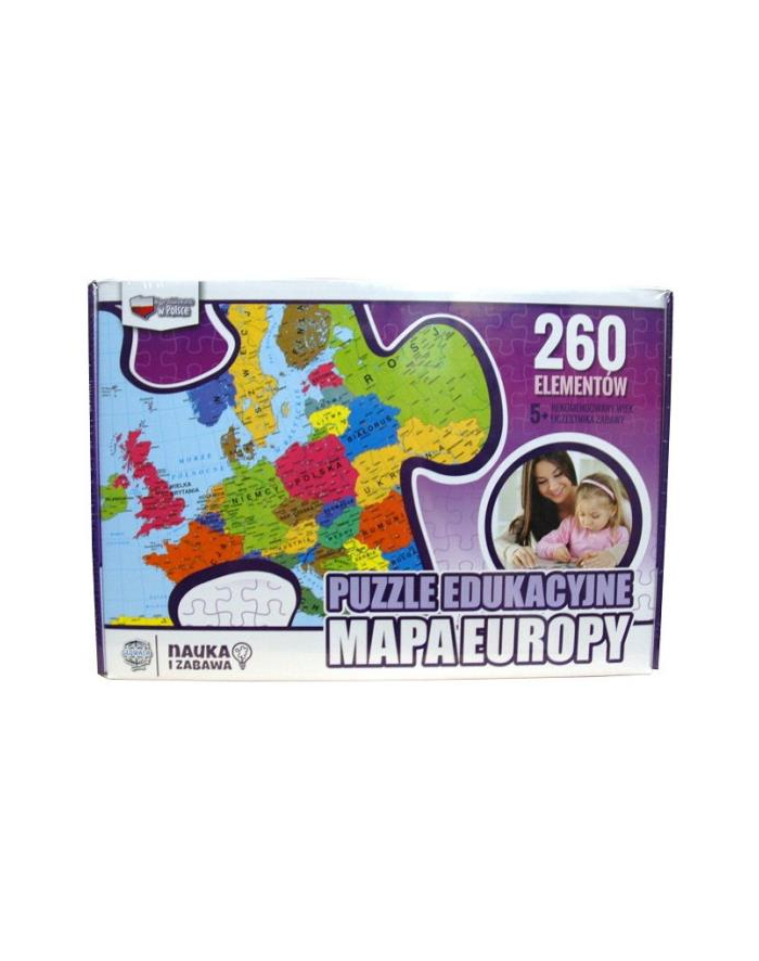 Puzzle 260el Mapa Europy edukacyjne ZACHEM 7149 główny