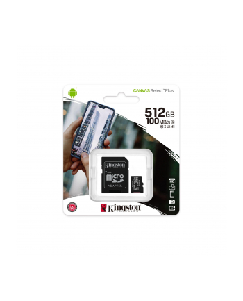 kingston Karta pamięci microSD 512GB Canvas Select Plus 100/85MB/s
