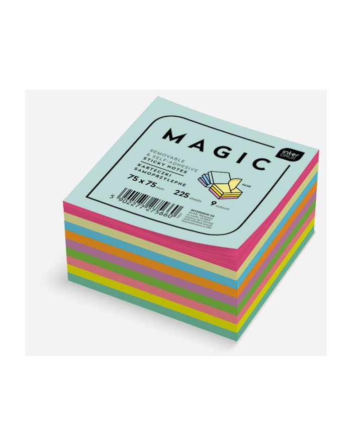 interdruk Karteczki samoprzylepne Magic Cube 75x75mm 9 kolorów 225 kartek główny