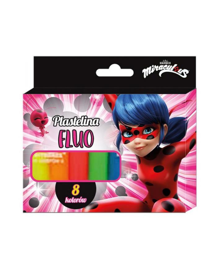 beniamin Plastelina 8kol fluo 100g Miraculum Biedronka i Czarny Kot główny