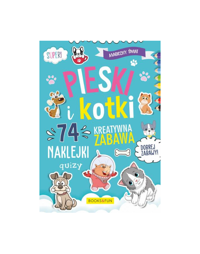 booksandfun Kolorowanka z naklejkami Magiczny świat kotki i pieski. główny