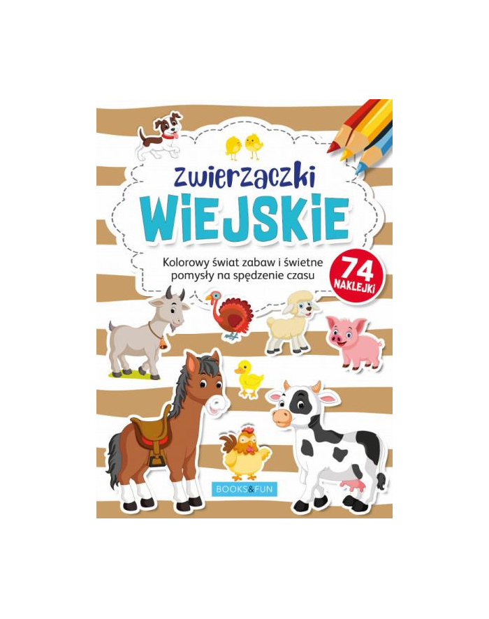 booksandfun Kolorowanka z naklejkami Zwierzaczki wiejskie główny