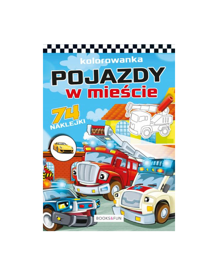 booksandfun Kolorowanka z naklejkami Pojazdy w mieście główny