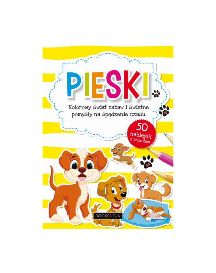 booksandfun Kolorowanka z naklejkami Pieski główny