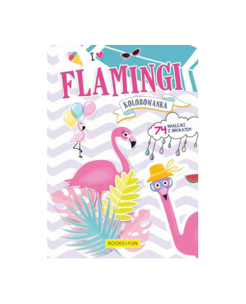 booksandfun Kolorowanka z naklejkami Flamingi