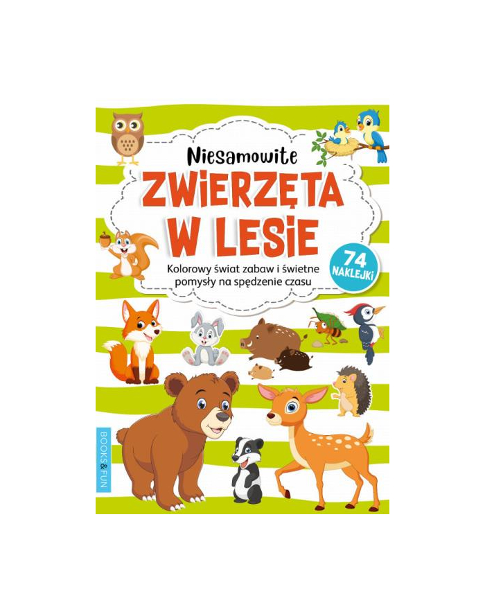 booksandfun Kolorowanka z naklejkami Niesamowite zwierzęta w lesie główny