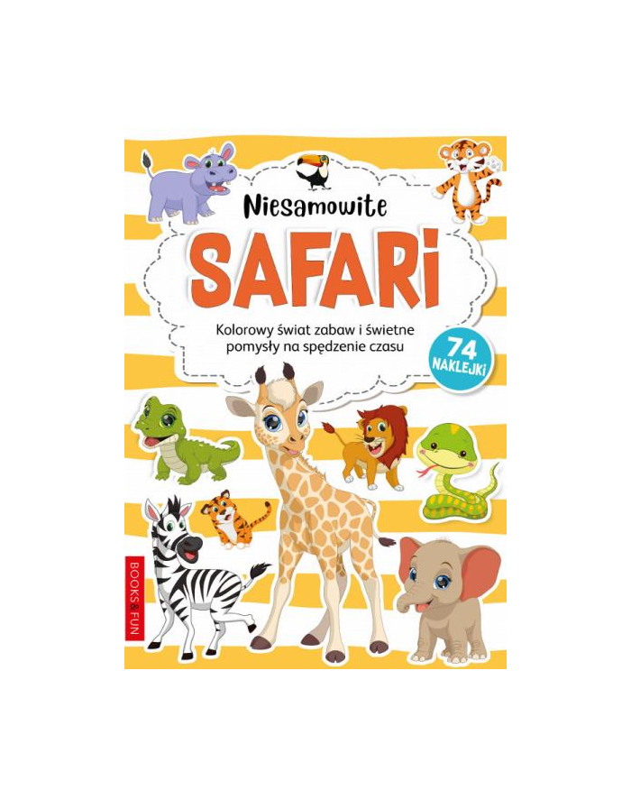booksandfun Kolorowanka z naklejkami Niesamowite safari główny