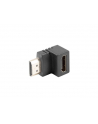 lanberg Adapter HDMI(M) - HDMI(F) Kątowy 90 stopni dół Czarny - nr 1