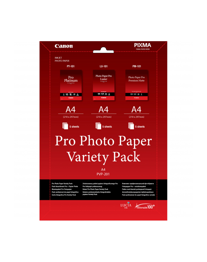 CANON Pro Photo Paper Variety Pack A4 PVP-201 główny
