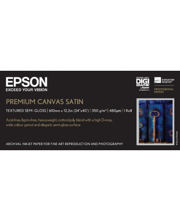 EPSON Roll paper 24Inchx12 2m Premier Art water resistant Canvas 24zollx12 2m for StylusPro 7500 7600 9500 9600 10000CF 10600 nr 1