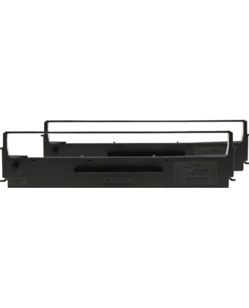 epson Black Ribbon Cartridge for LX-350/300+/300+II, Dualpack
