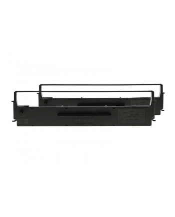 epson Black Ribbon Cartridge for LX-350/300+/300+II, Dualpack