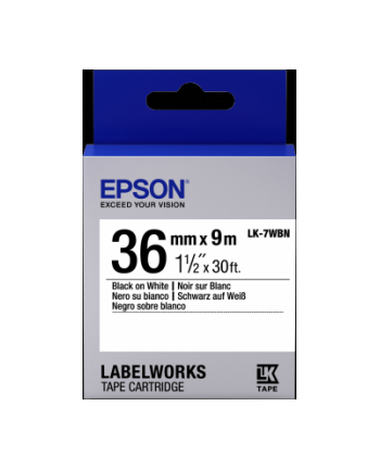 Epson LK-7WBN Label Cartridge Standard Black / White 36mm (9m)