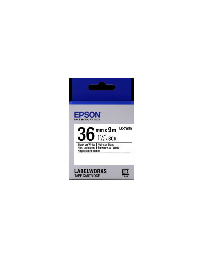 Epson LK-7WBN Label Cartridge Standard Black / White 36mm (9m) główny