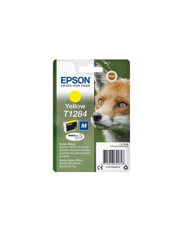 EPSON T1284 ink cartridge yellow standard capacity 3.5ml 1-pack RF-AM blister główny