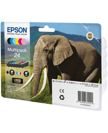 EPSON 24 Ink cartridge black and five colour standard capacity 29.1ml 1-pack RF-AM blister