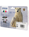 EPSON 26 Series Polar bear multipack containing 4 ink cartridge: black cyan magenta yellow in RS blister pack with RF+AM tags - nr 6