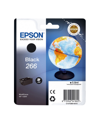 EPSON Cartouche Black Globe 266 - encre DURABrite Ultra WORKFORCE WF-100W