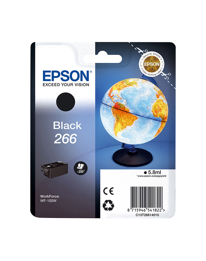 EPSON Cartouche Black Globe 266 - encre DURABrite Ultra WORKFORCE WF-100W główny