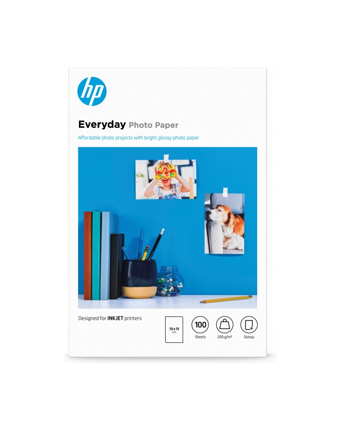 hp inc. HP Everyday Glossy photo paper white 200g/m2 100x150mm 100 sheets 1-pack główny
