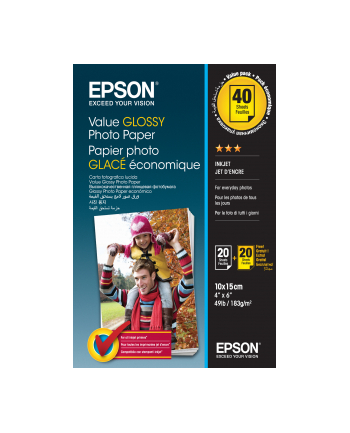 EPSON Value Photo Paper 10x15cm 20 sheets x2 (BOGOFF)