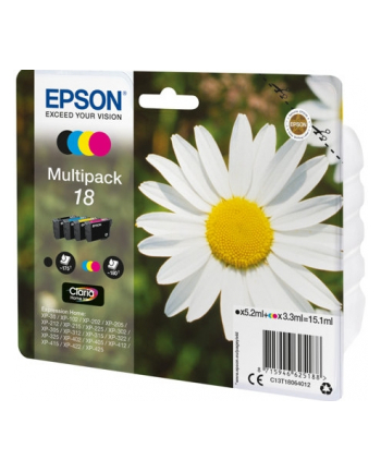 EPSON 18 ink cartridge black and tri-colour standard capacity 15.1ml 1-pack RF-AM blister