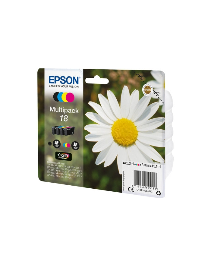 EPSON 18 ink cartridge black and tri-colour standard capacity 15.1ml 1-pack RF-AM blister główny