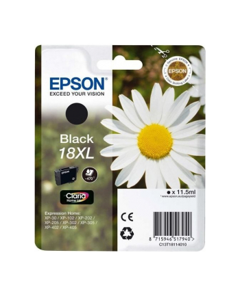 EPSON 18XL ink cartridge black high capacity 11.5ml 470 pages 1-pack RF-AM blister