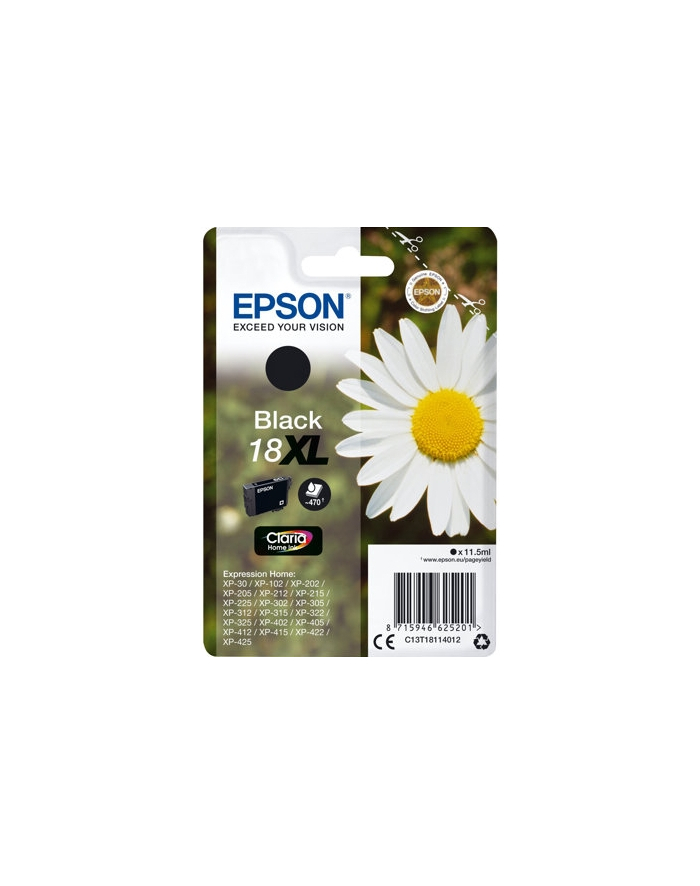 EPSON 18XL ink cartridge black high capacity 11.5ml 470 pages 1-pack RF-AM blister główny