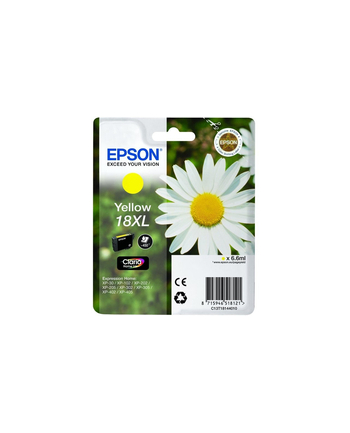 EPSON 18XL ink cartridge yellow high capacity 6.6ml 450 pages 1-pack RF-AM blister
