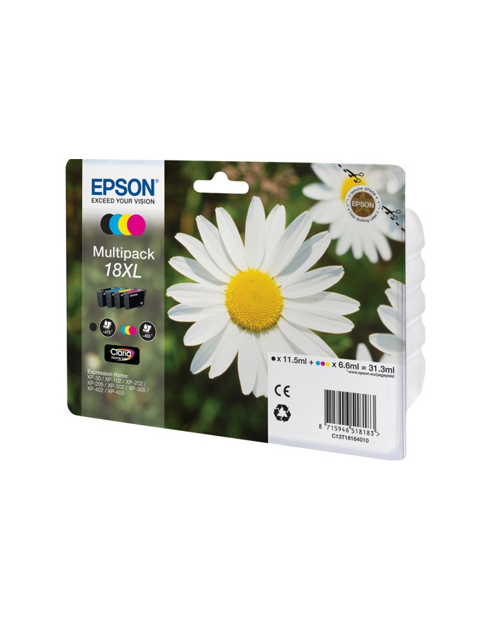 EPSON 18XL ink cartridge black and tri-colour high capacity 31.3ml 1-pack RF-AM blister multi tag główny