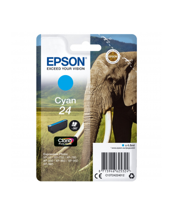 EPSON C13T24224012 Tusz Epson T2422 cyan 4,6 ml XP-750/850