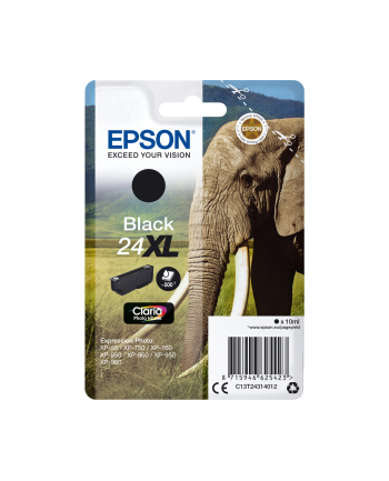 EPSON 24XL ink cartridge black high capacity 10ml 500 pages 1-pack RF-AM blister