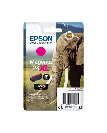 EPSON 24XL ink cartridge magenta high capacity 8.7ml 740 pages 1-pack RF-AM blister