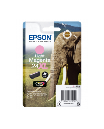 EPSON 24XL ink cartridge light magenta high capacity 9.8ml 740 pages 1-pack RF-AM blister