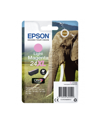 EPSON 24XL ink cartridge light magenta high capacity 9.8ml 740 pages 1-pack RF-AM blister